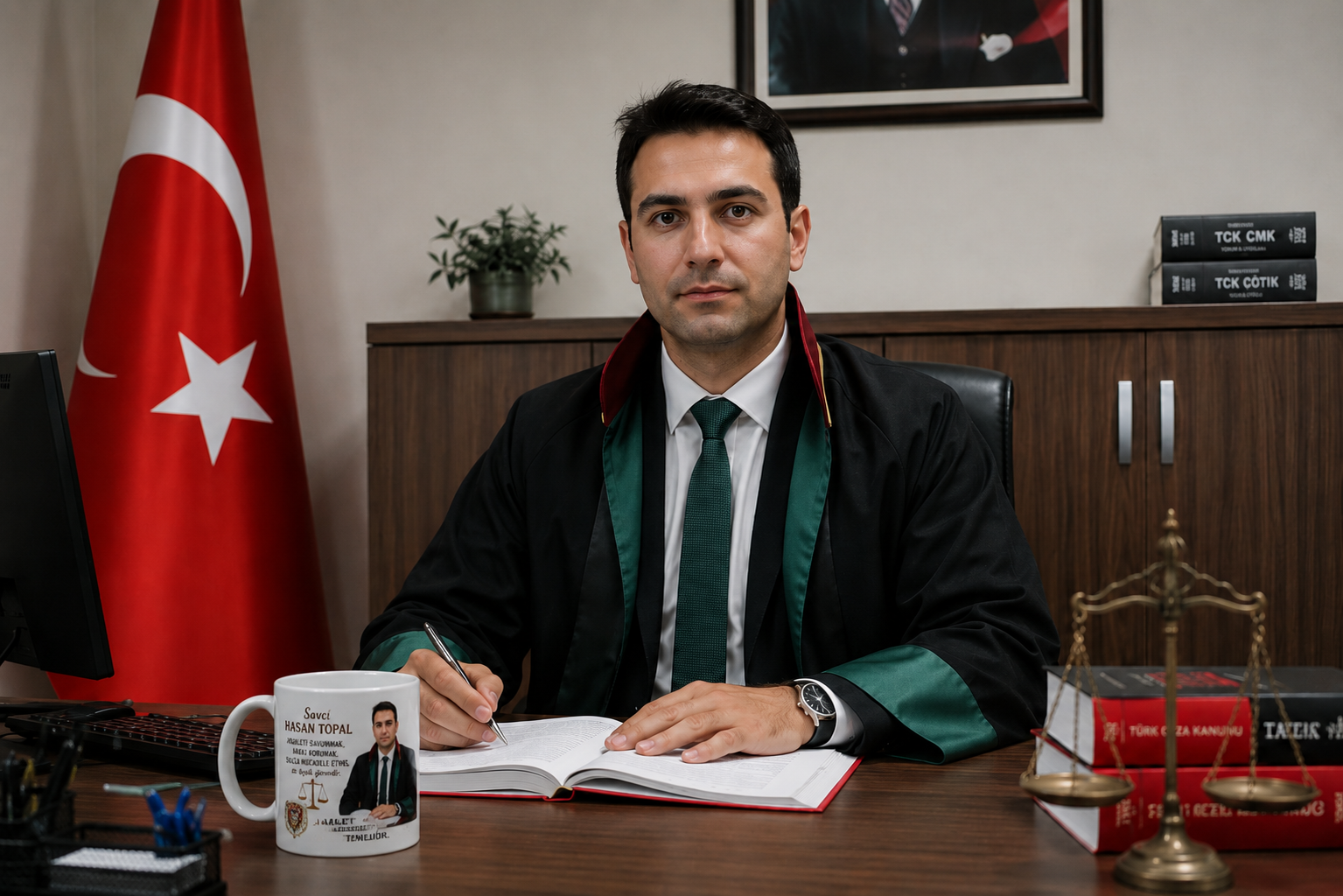Kişiye Özel Fotoğraflı Savcı Kupa Bardak – Adaletin Gücünü Yansıtan Özel Tasarım