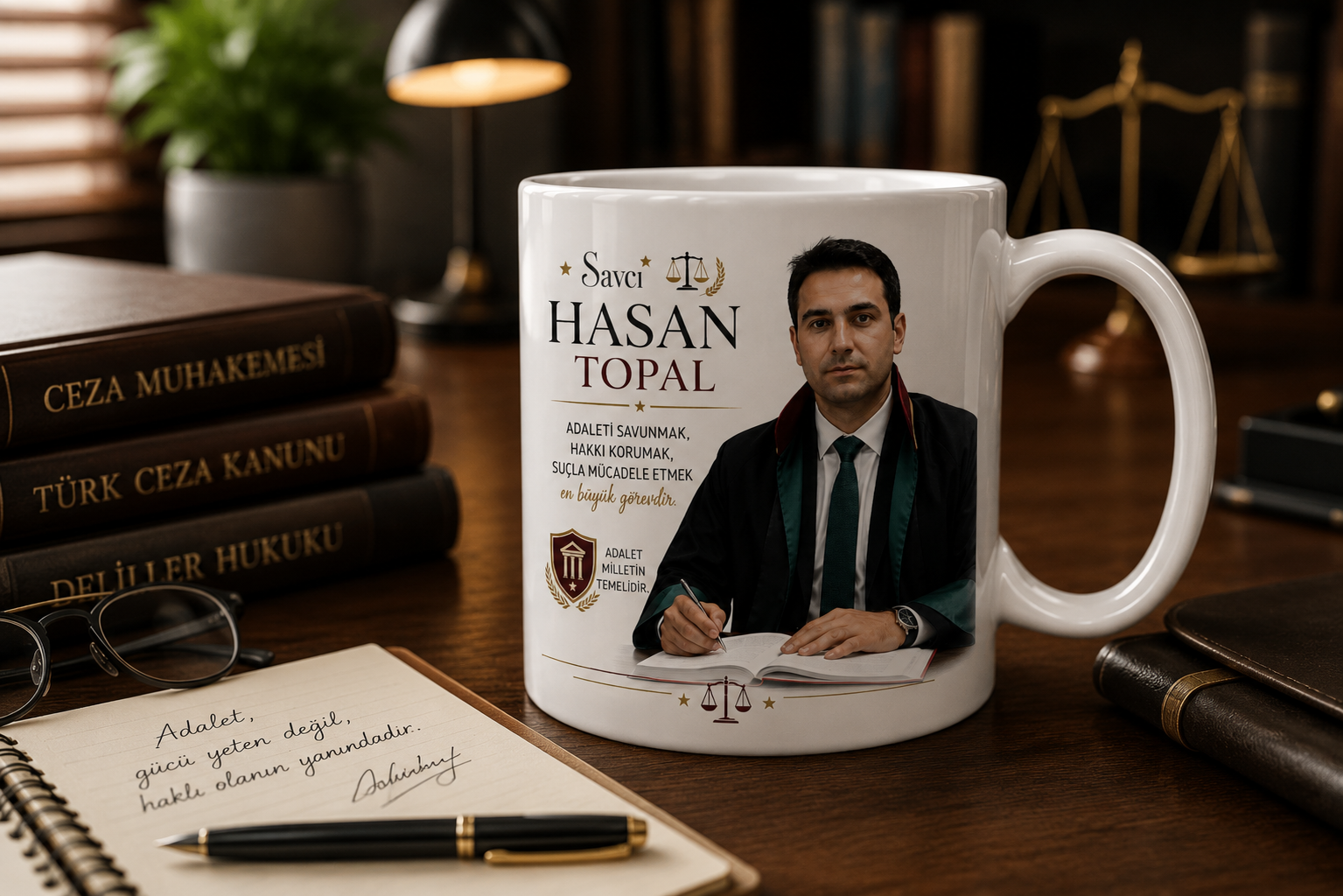 Kişiye Özel Fotoğraflı Savcı Kupa Bardak – Adaletin Gücünü Yansıtan Özel Tasarım