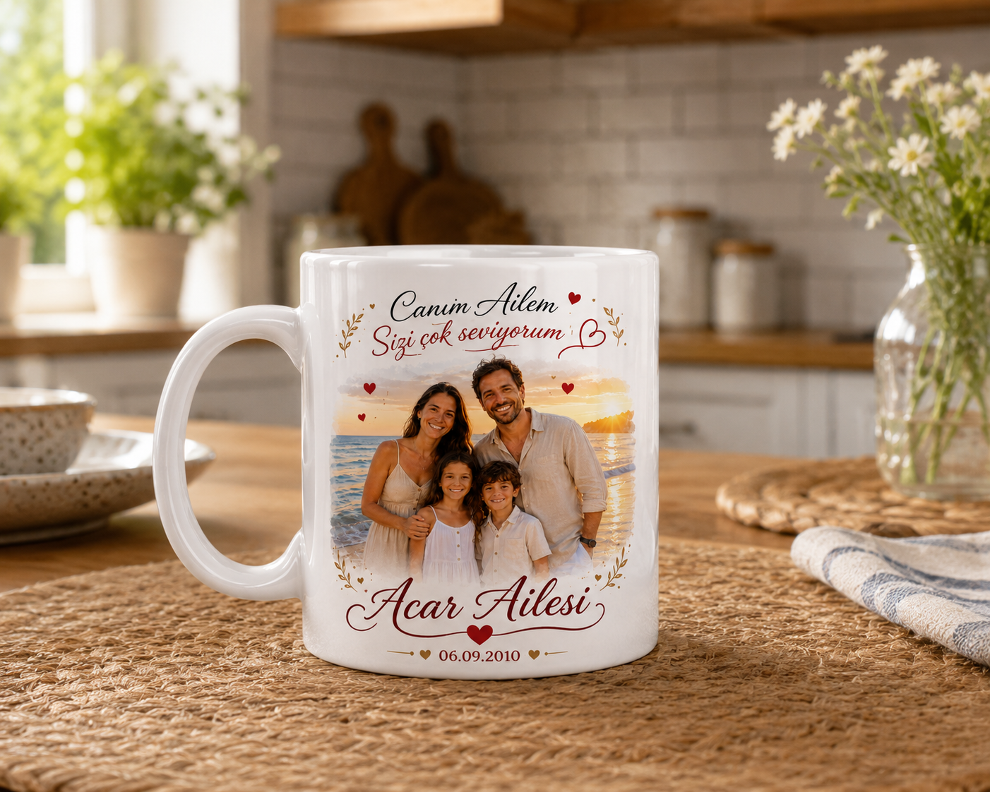 Kişiye Özel Aile Fotoğraflı Kupa Bardak – Ailenizin En Güzel Anılarını Her Gün Yanınızda Taşıyın