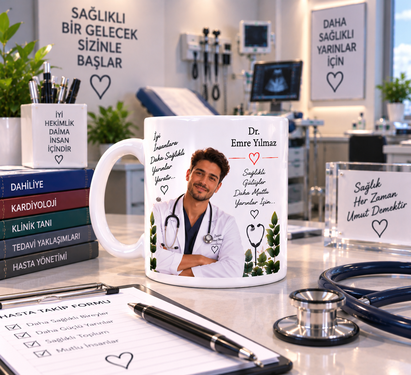 Kişiye Özel İsimli Fotoğraflı Doktor Kupa Bardak – Şifa Veren Mesleğinizi Her Yudumda Yanınızda Taşıyın