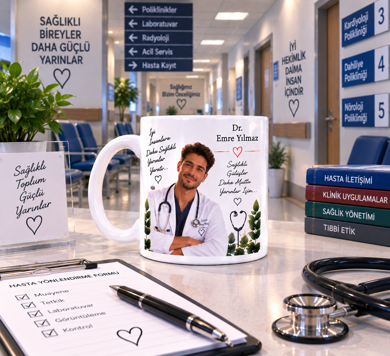 Kişiye Özel İsimli Fotoğraflı Doktor Kupa Bardak – Şifa Veren Mesleğinizi Her Yudumda Yanınızda Taşıyın