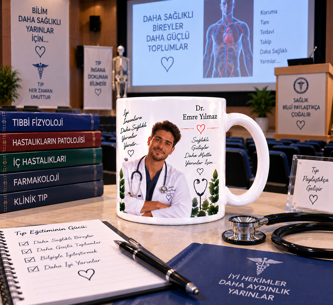 Kişiye Özel İsimli Fotoğraflı Doktor Kupa Bardak – Şifa Veren Mesleğinizi Her Yudumda Yanınızda Taşıyın